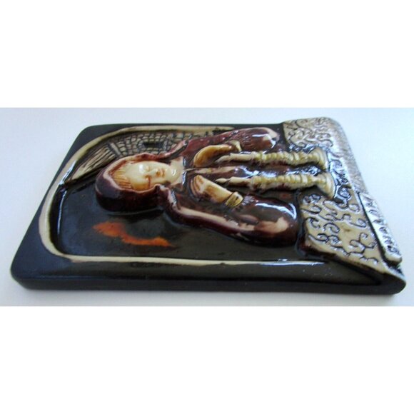 Shalom & Elan Israel Handcrafted Ceramic Plaque Woman Praying - The Peace Center - Picture 4 of 14